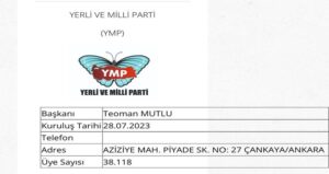 YERLİ VE MİLLİ PARTİ 